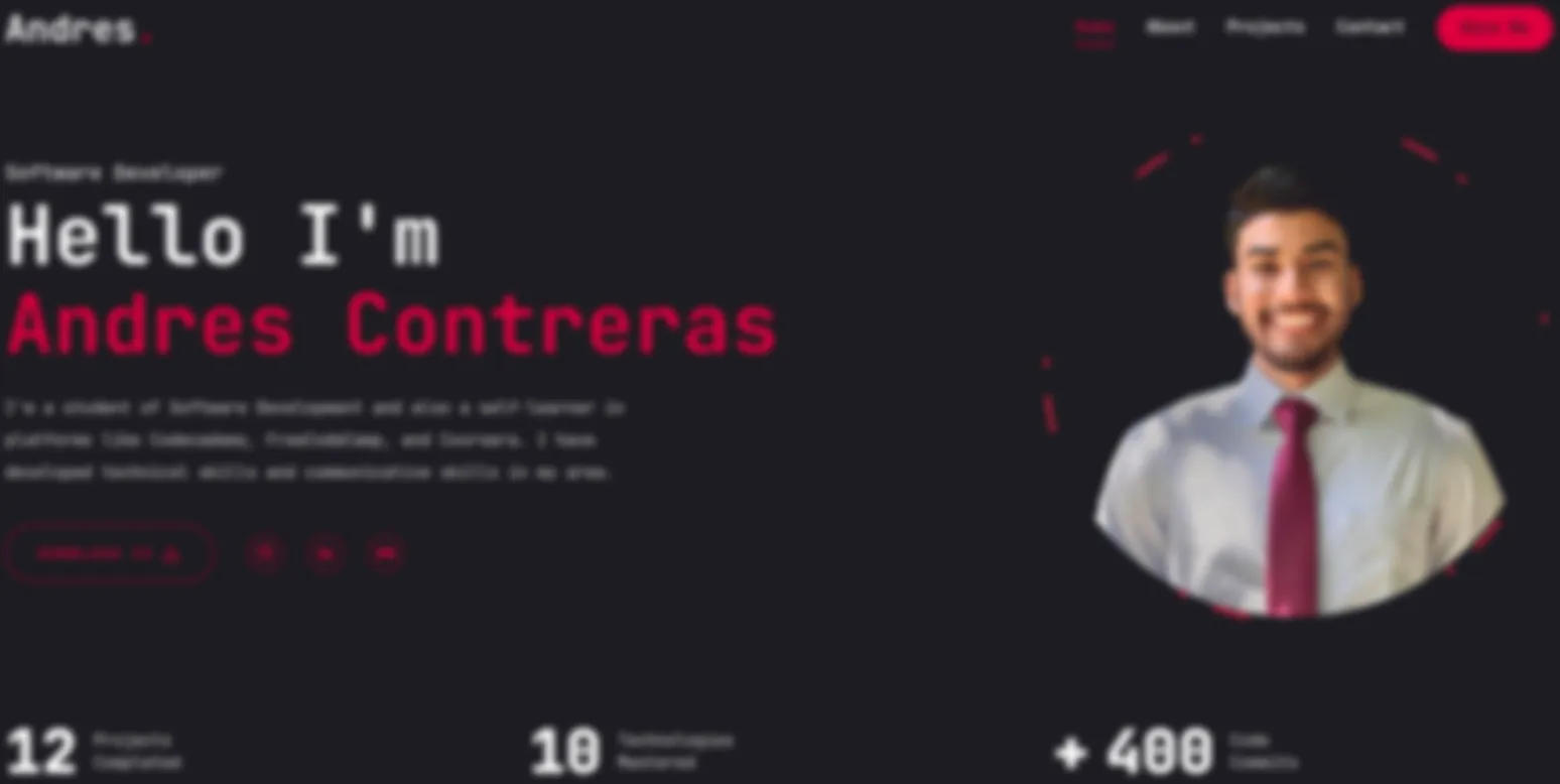 This portfolio — built with Next.js 15, Tailwind CSS 4, and Framer Motion. Features staircase page transitions, an animated profile photo, a Swiper project carousel, and a Nodemailer contact form. Deployed on Vercel.